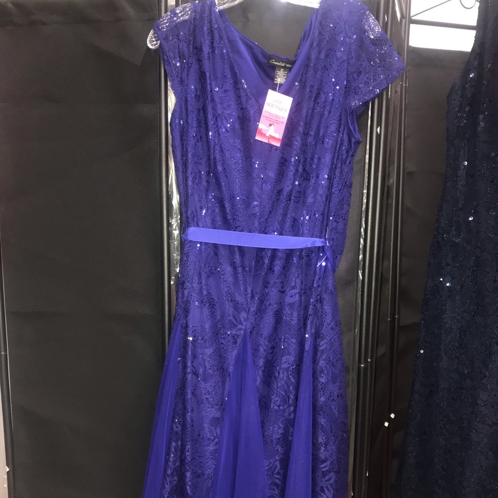 2X Royal Blue Dress with Belt!